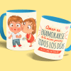 enamorarse todos los dias-taza azul claro-con fondo