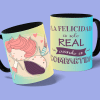la felicidad es real-taza negra-con fondo