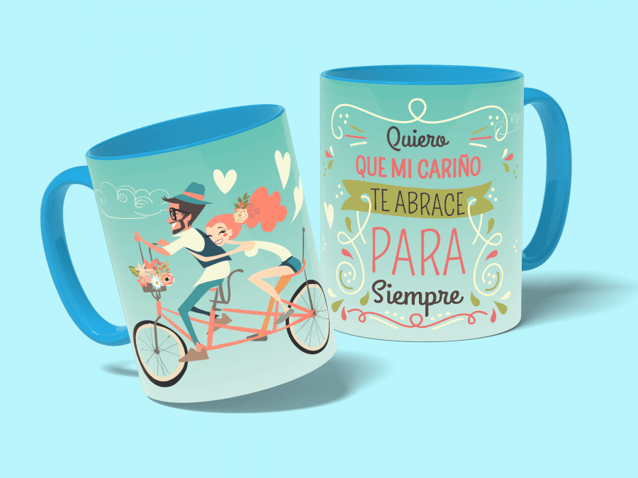 quiero que te abrace-taza azul claro-con fondo