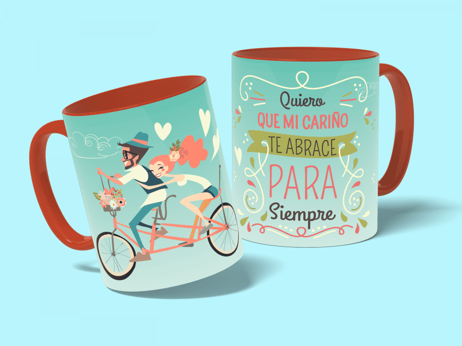 quiero que te abrace-taza roja-con fondo