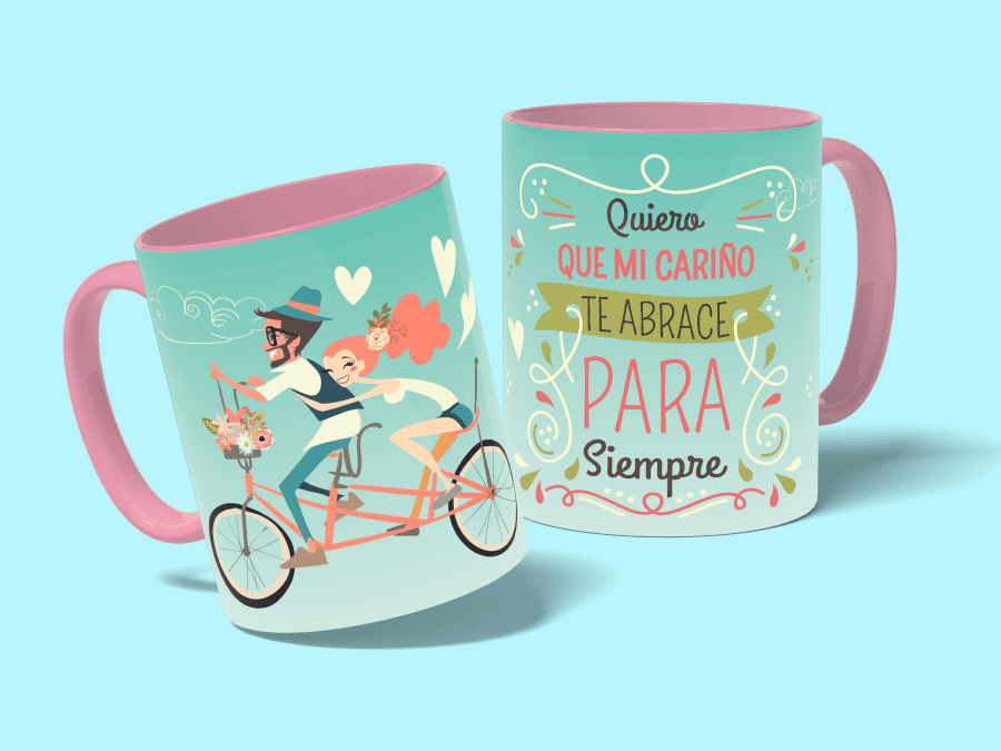 quiero que te abrace-taza rosa-con fondo