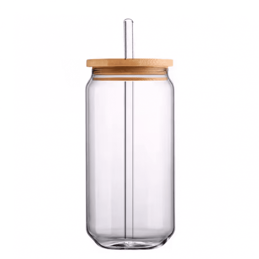 vaso cristal con pajita