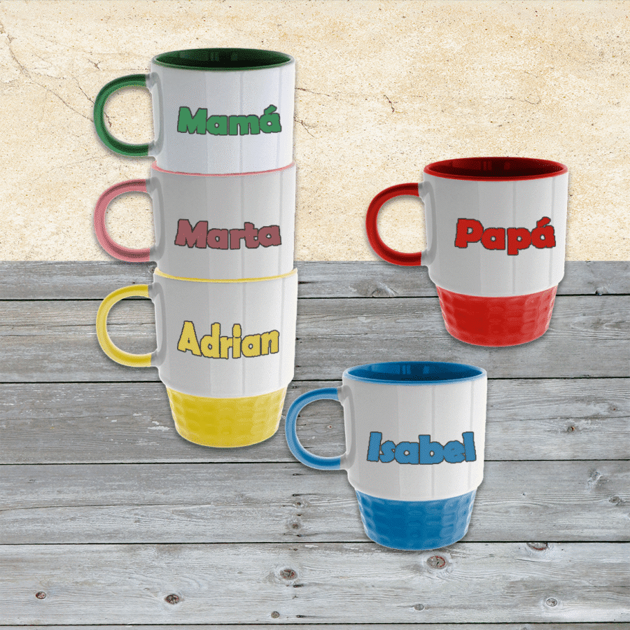 Taza apilable colores