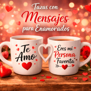 Taza mensaje enamorados