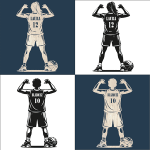 Silueta Baloncesto de madera personalizada