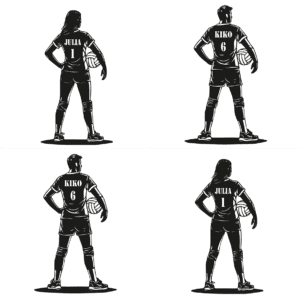 Silueta Voleibol de madera personalizada