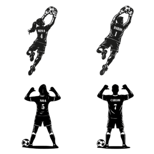 Silueta futbol de madera personalizada