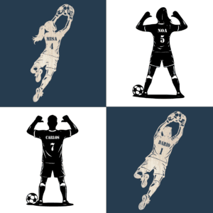 Silueta futbol de madera personalizada