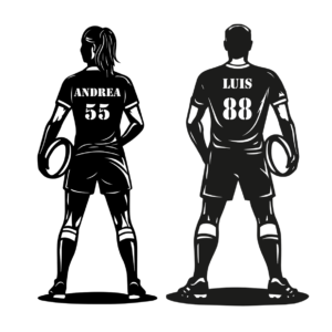 Silueta Rugby de madera personalizada